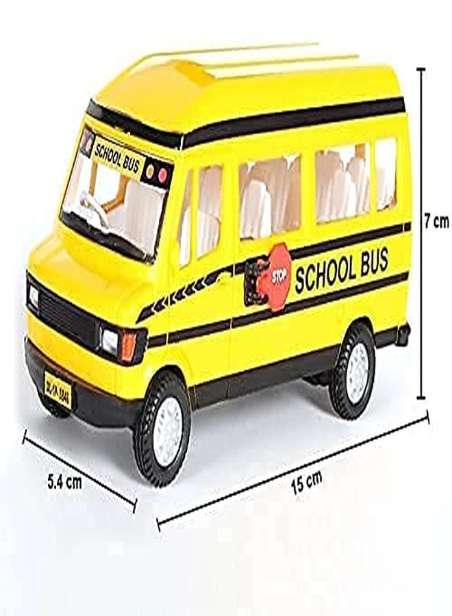 BIGfun TOYS School Bus for Kids, Pullback Action, Realistic Model, Pack of 1 Bus, Yellow color-31 - Image 3